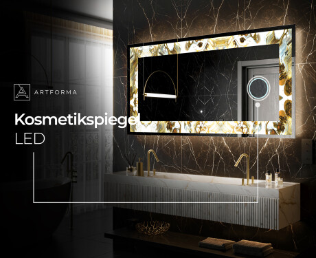 Hinterleuchteter dekorativer Spiegel - Golden Streaks #9