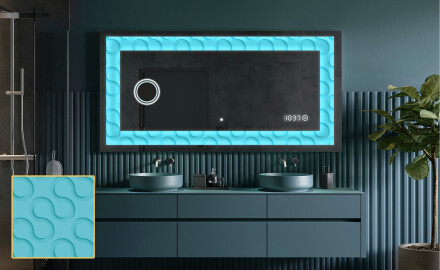 Hinterleuchteter dekorativer Spiegel - Divergent Lines