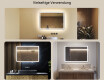 Abgerundeter Badspiegel mit LED Beleuchtung 100x70cm mit Dual color, Touch Schalter, Heizmatte, Bluetooth-Lautsprecher - L141 #2