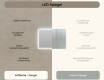 Rechteckiger Spiegel für Bad mit Beleuchtung LED 100x70cm mit Dual color, Touch Schalter #6