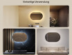 Ovaler Spiegel mit LED-Beleuchtung 80x50/50x80 cm, Dual-Farbe, Touch-Schalter, Heizmatte #2