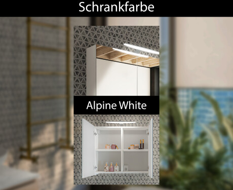 Spiegelschrank mit LED Beleuchtung Alphine White Mateo 70 x 60 cm #6