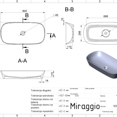 Waschbecken TRIPOLI MATT #1