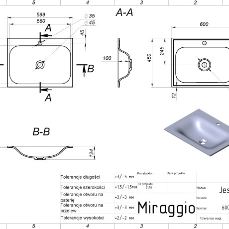 Waschbecken JESSEL 600 #4