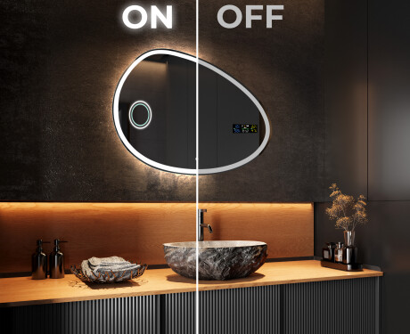 Unregelmäßiger Spiegel mit LED Beleuchtung H222 #3