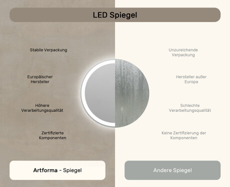 Runder Badspiegel mit LED Beleuchtung L76 90cm - SmartScreen, DualColor #6