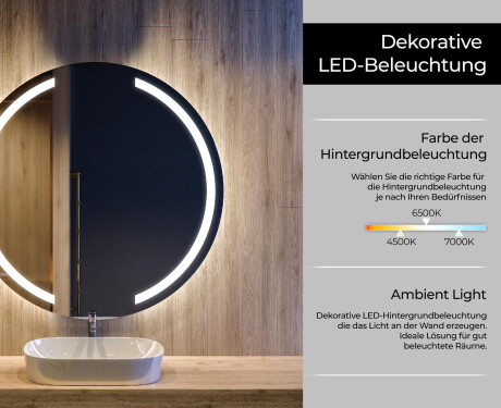 Runder Badspiegel mit LED Beleuchtung L97 #4