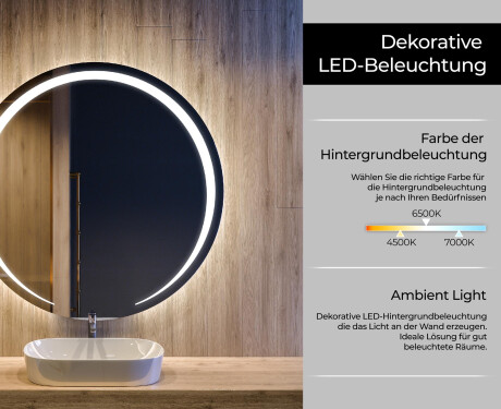 Runder Badspiegel mit LED Beleuchtung L98 #4