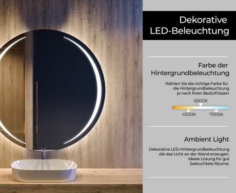 Runder Badspiegel mit LED Beleuchtung L99 #4