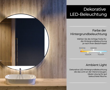 Runder Badspiegel mit LED Beleuchtung L116 #4