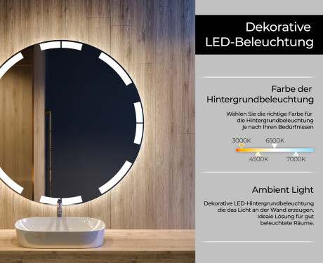 Runder Badspiegel mit LED Beleuchtung L120 #4