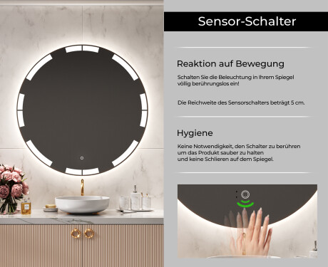Runder Badspiegel mit LED Beleuchtung L120 #6