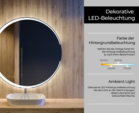 Runder Badspiegel mit LED Beleuchtung L123 #4