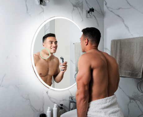 Batteriebetriebener LED Runde Spiegel L123 #6