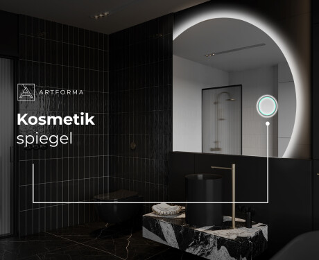 Unregelmäßige Spiegel angeschnitten mit LED Q221 #5