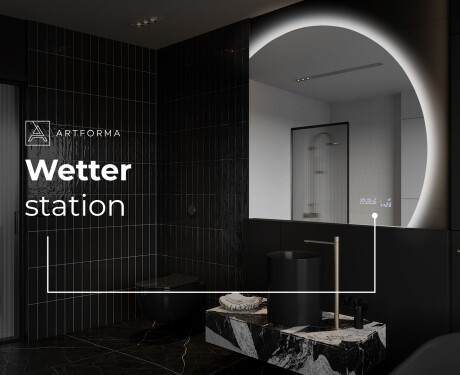 Unregelmäßige Spiegel angeschnitten mit LED Q221 #7