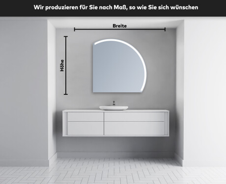 Unregelmäßige Spiegel angeschnitten mit LED Q222 #5