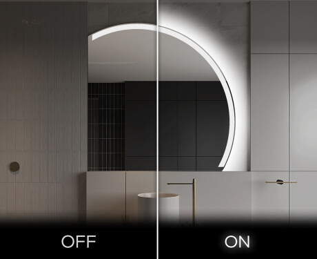 Unregelmäßige Spiegel angeschnitten mit LED Q222 #3