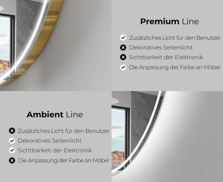 Unregelmäßige Spiegel angeschnitten mit LED W223 #2