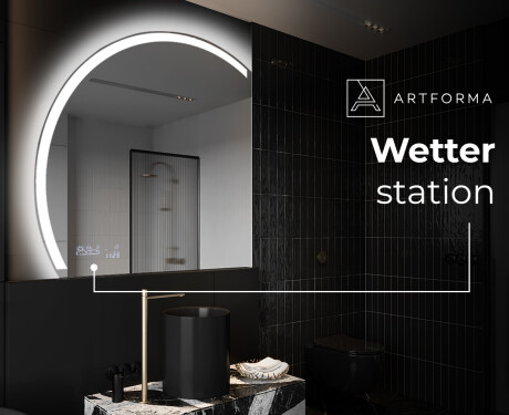 Runder Badspiegel angeschnitten mit LED beleuchting X222 #6