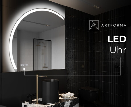 Runder Badspiegel angeschnitten mit LED beleuchting X222 #7