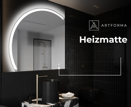 Runder Badspiegel angeschnitten mit LED beleuchting X222 #8