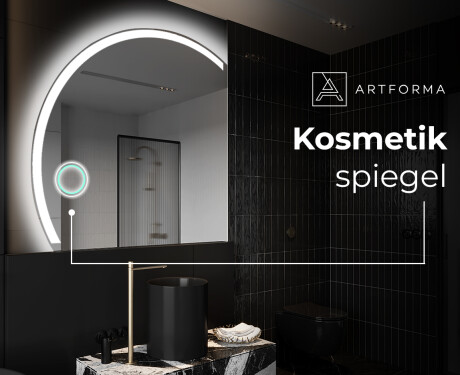 Runder Badspiegel angeschnitten mit LED beleuchting X222 #9