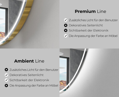 Unregelmäßige Spiegel angeschnitten mit LED X223 #2