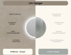 Runder Badspiegel mit LED Beleuchtung 60cm mit kaltem LED-Licht 7000K, warmem Licht 3000K oder neutralem Licht 4500K #6