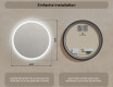 Runder Badspiegel mit LED Beleuchtung 60cm mit kaltem LED-Licht 7000K, warmem Licht 3000K oder neutralem Licht 4500K #7
