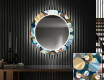 Runder dekorativer Spiegel mit LED-Beleuchtung für den Flur - Ball #1