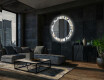 Runder dekorativer Spiegel mit LED-Beleuchtung für das Wohnzimmer - Donuts #12