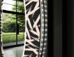 Runder dekorativer Spiegel mit LED-Beleuchtung für das Wohnzimmer - Lines #11