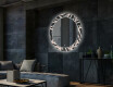 Runder dekorativer Spiegel mit LED-Beleuchtung für das Wohnzimmer - Lines #2