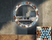 Runder dekorativer Spiegel mit LED-Beleuchtung für das Wohnzimmer - Color Triangles #1