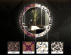 Runder dekorativer Spiegel mit LED-Beleuchtung für das Wohnzimmer - Jungle #6