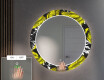Runder dekorativer Spiegel mit LED-Beleuchtung für den Flur - Gold Jungle #5
