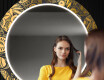 Runder dekorativer Spiegel mit LED-Beleuchtung für den Flur - Ancient Pattern #12
