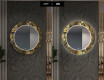 Runder dekorativer Spiegel mit LED-Beleuchtung für den Flur - Ancient Pattern #7