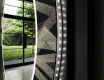 Runder dekorativer Spiegel mit LED-Beleuchtung für das Wohnzimmer - Dotted Triangles #11