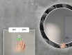 Runder dekorativer Spiegel mit LED-Beleuchtung für das Wohnzimmer - Dark Wave #5