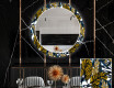 Runder dekorativer Spiegel mit LED-Beleuchtung für das Esszimmer - Colorful Leaves #1