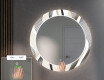 Runder dekorativer Spiegel mit LED-Beleuchtung für den Flur - Waves #5