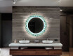 Runder dekorativer Spiegel mit LED-Beleuchtung für das Badezimmer - Abstrac Seamless #12