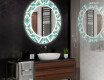Runder dekorativer Spiegel mit LED-Beleuchtung für das Badezimmer - Abstrac Seamless #2