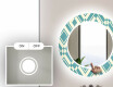 Runder dekorativer Spiegel mit LED-Beleuchtung für das Badezimmer - Abstrac Seamless #4