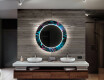 Runder dekorativer Spiegel mit LED-Beleuchtung für das Badezimmer - Fluo Tropic #12