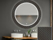 Runder dekorativer Spiegel mit LED-Beleuchtung für das Badezimmer - Golden Lines #1