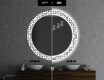 Runder dekorativer Spiegel mit LED-Beleuchtung für das Badezimmer - Industrial #7
