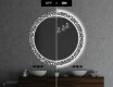 Runder dekorativer Spiegel mit LED-Beleuchtung für das Badezimmer - Letters #7